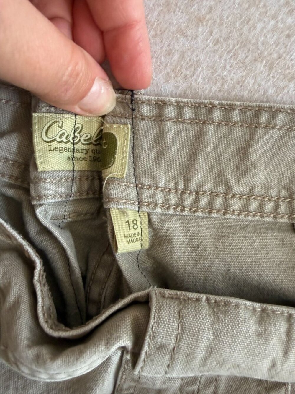 Cabelas Outdoor Gear Women's7 Pocket Hiker Canvas Cargo Utility Shorts Size 18 - Picture 6 of 6